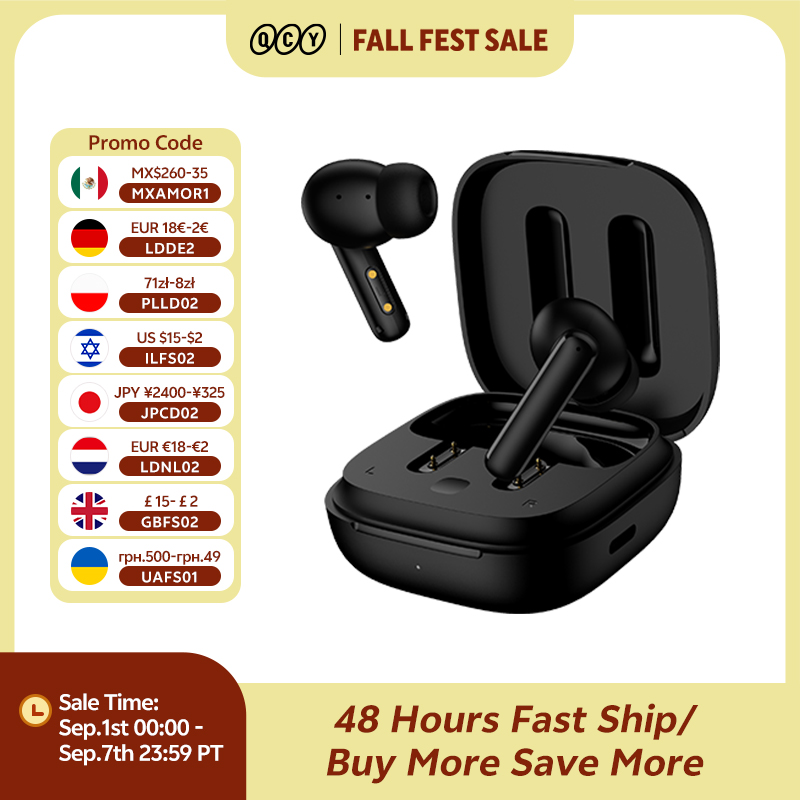 Earbuds Anc Wireless - QCY T13 ANC Wireless Earphones Bluetooth