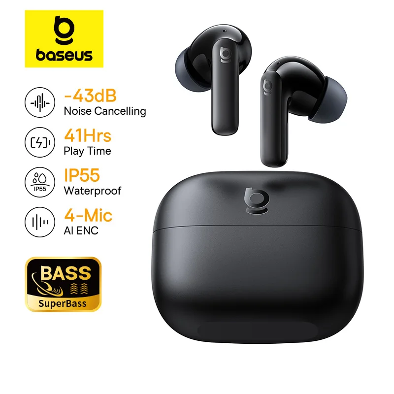 Earbuds Anc Wireless - Baseus Bass EP10/BP1 NC -43dB Noise