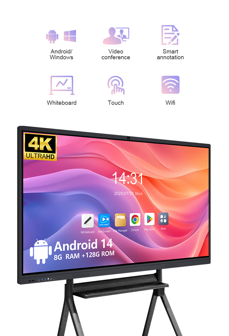 Smart Pen Digital - 65 Inch 4K Interactive Flat Panel