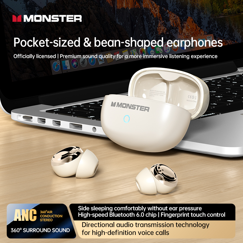 Monster A08 ANC Bluetooth 6.0  - Earbuds Anc Wireless ulasan dan harga