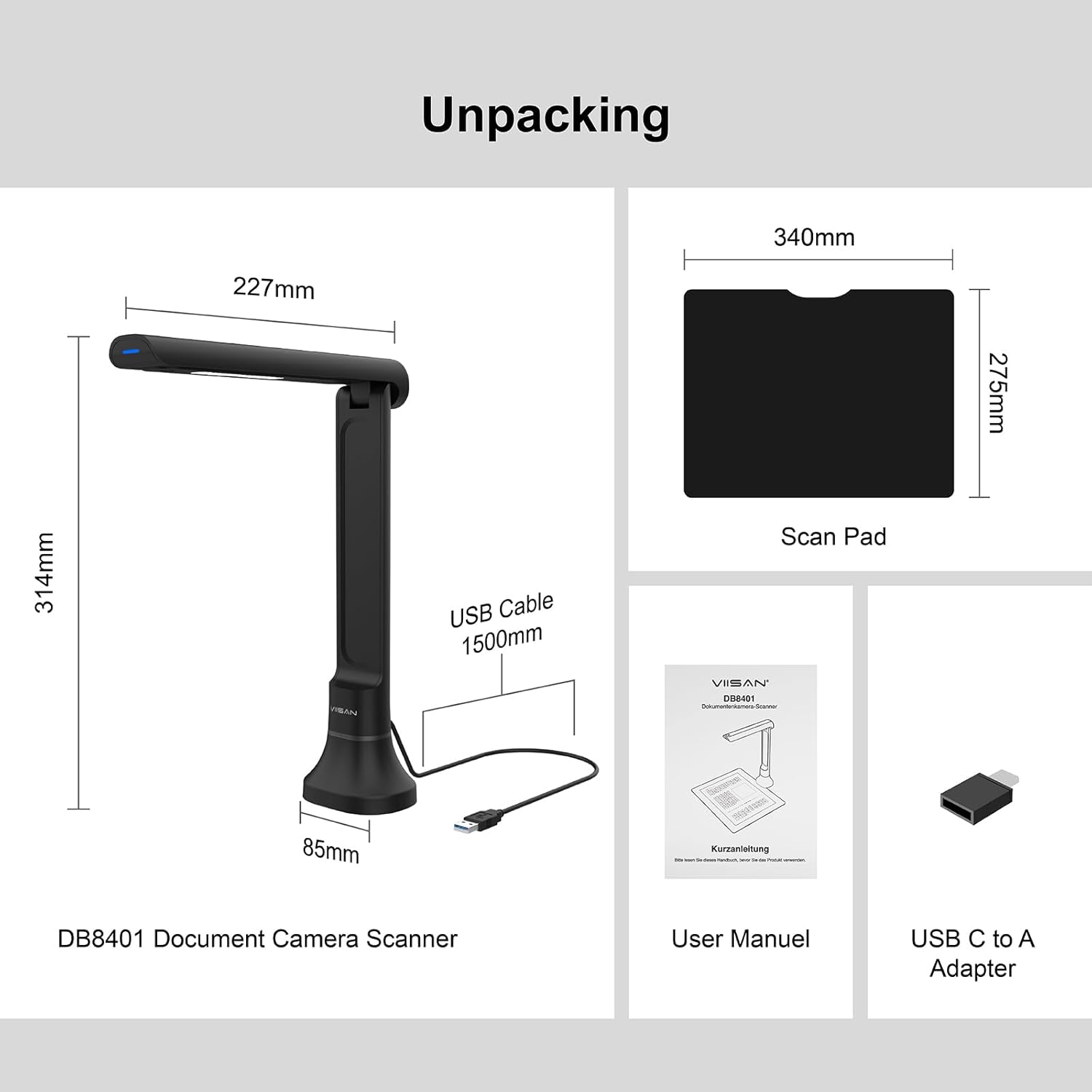 VIISAN DB8401 16MP Document Ca - Document Camera Visualizer ulasan dan harga